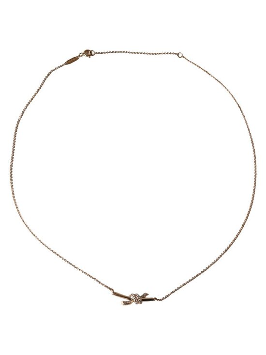 Tiffany Knot:Pendant in Rose Gold with Diamonds | Tiffany  Tiffany Small Knot Pendant Necklace In 18k With Diamonds Rose Gold